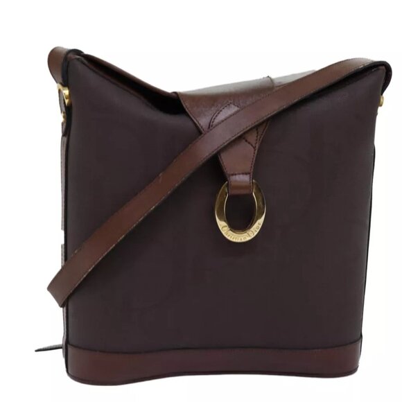 Christian Dior Trotter Canvas Shoulder Bag PVC Brown Auth yk12486 - Picture 1 of 14
